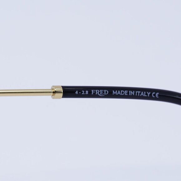 Fred FG50005F 001 Eyeglasses Black/Gold 51mm Square Frame - Picture 10 of 10
